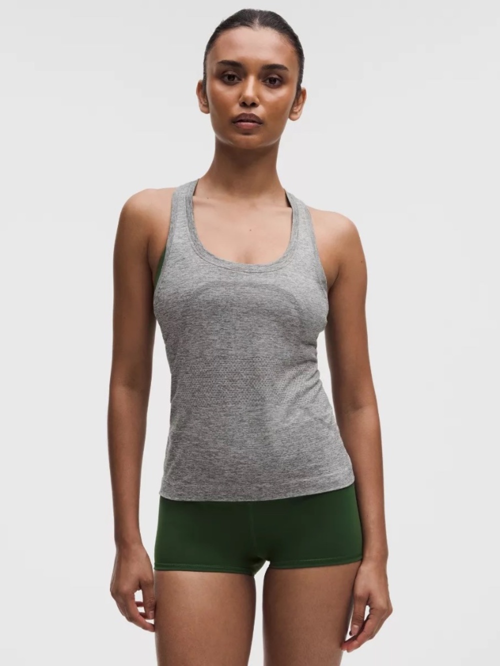 Swiftly Tech Racerback Tank Top 2.0 Waist Length - Grey - Size 8